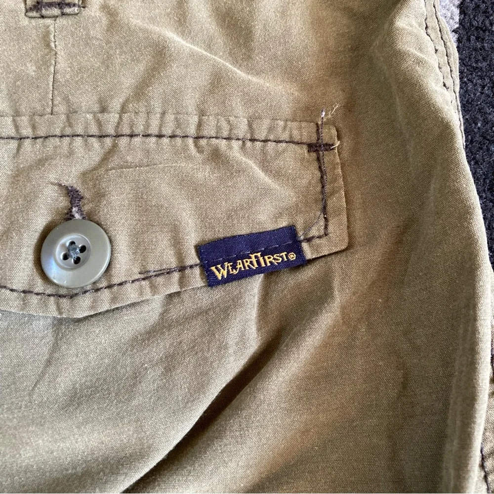 WearFirst Men's Olive Stone Convertible Zip Off Cargo Pants Shorts Size 34x30 - Picture 5 of 12